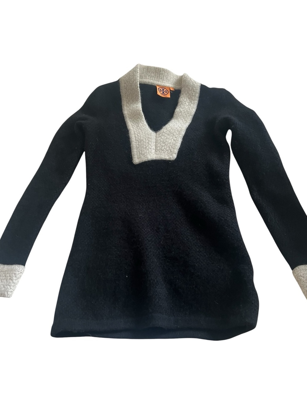 Tory Burch Navy Cashmere Tunic Sweater • SM